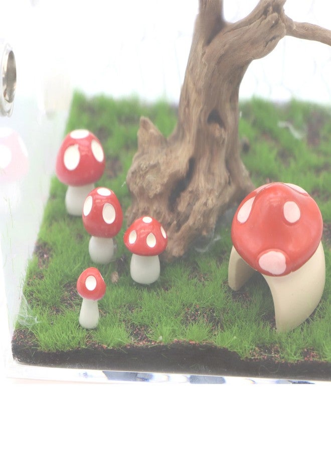 LUTQ 5 Pack Jumping Spider Habitat Decor with Mushroom Hide - Resin Spider Accessories and Enclosure Accessories - Image 1